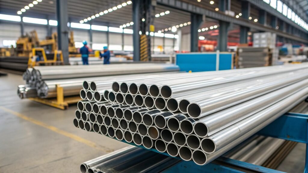 An infographic splitting aluminum usage into percentages: Transportation ~30%, Construction ~25%, Packaging ~15%, Electrical ~10%, Other ~20%.